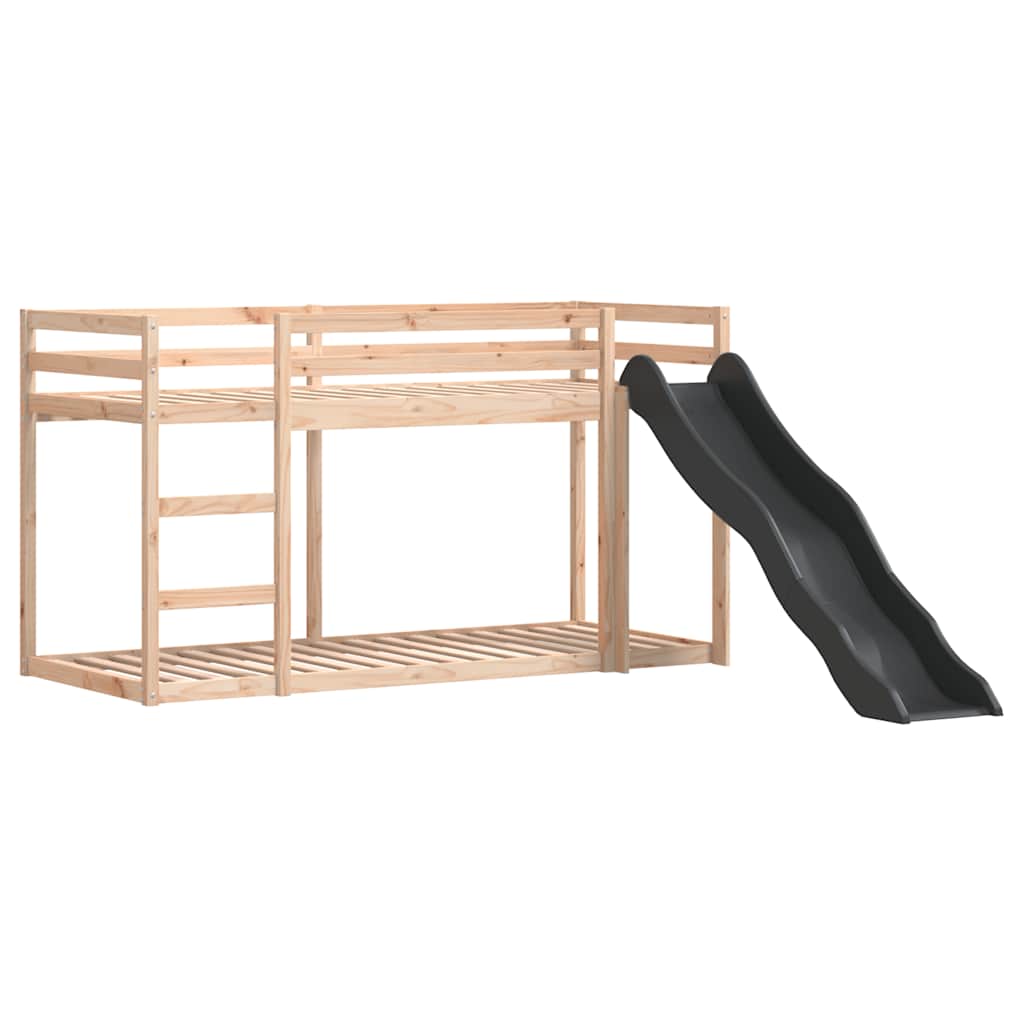Lit superposé avec toboggan et échelle sans matelas 90x190 cm - XIOS
