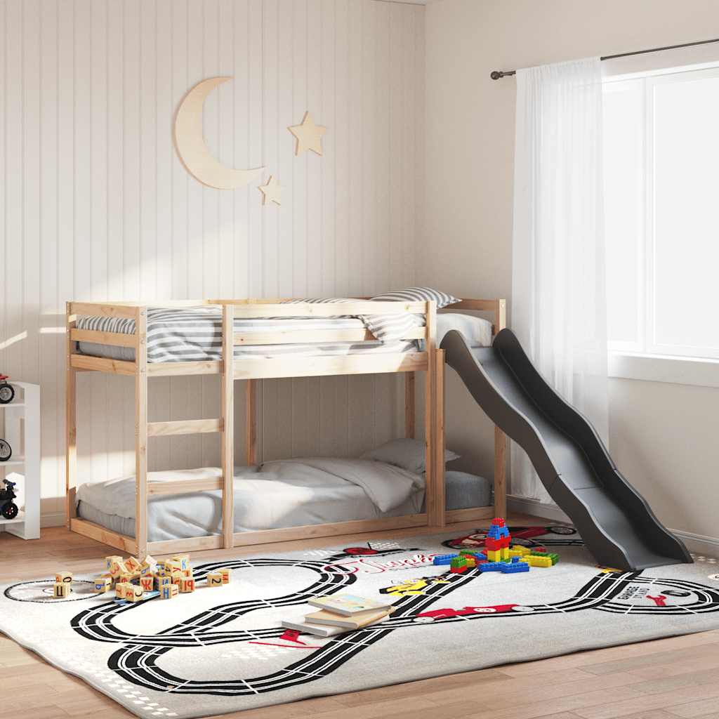 Lit superposé avec toboggan et échelle sans matelas 90x190 cm - XIOS