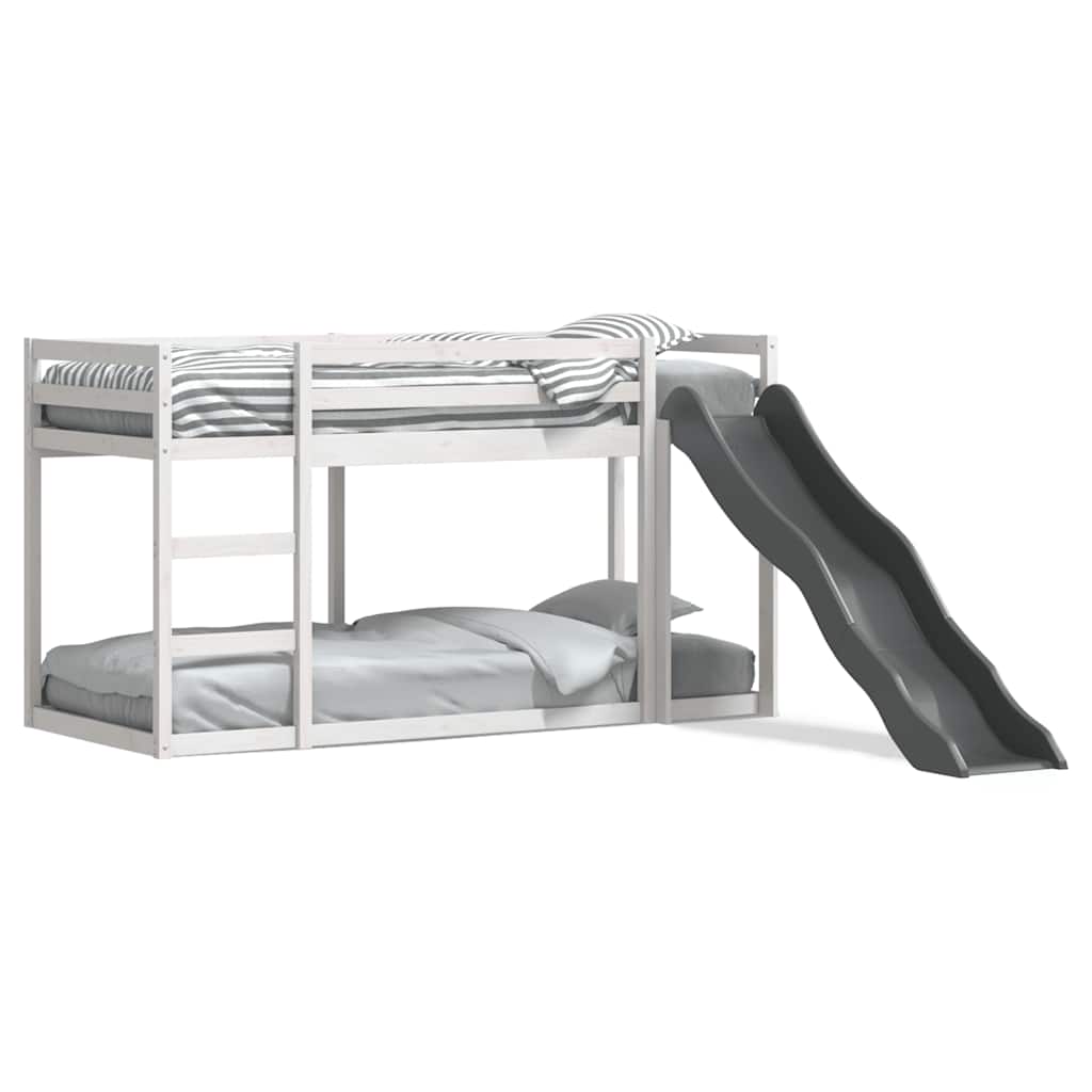 Lit superposé avec toboggan et échelle sans matelas 90x190 cm - XIOS