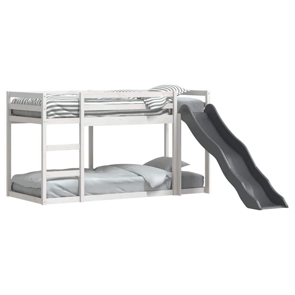 Lit superposé avec toboggan et échelle sans matelas 90x190 cm - XIOS