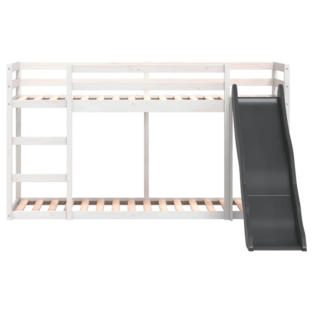 Lit superposé avec toboggan et échelle sans matelas 90x190 cm - XIOS
