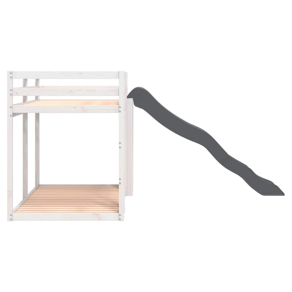 Lit superposé avec toboggan et échelle sans matelas 90x190 cm - XIOS