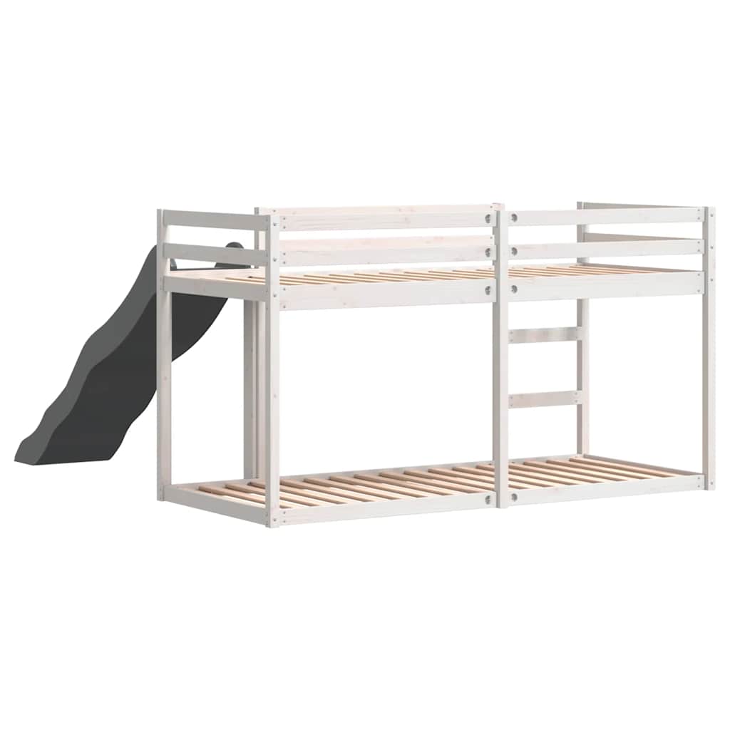 Lit superposé avec toboggan et échelle sans matelas 90x190 cm - XIOS