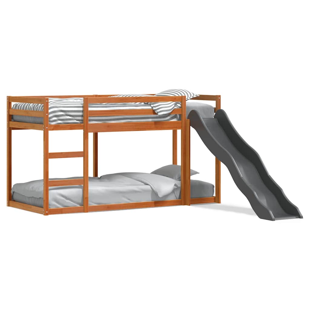 Lit superposé avec toboggan et échelle sans matelas 75x190 cm - XIOS