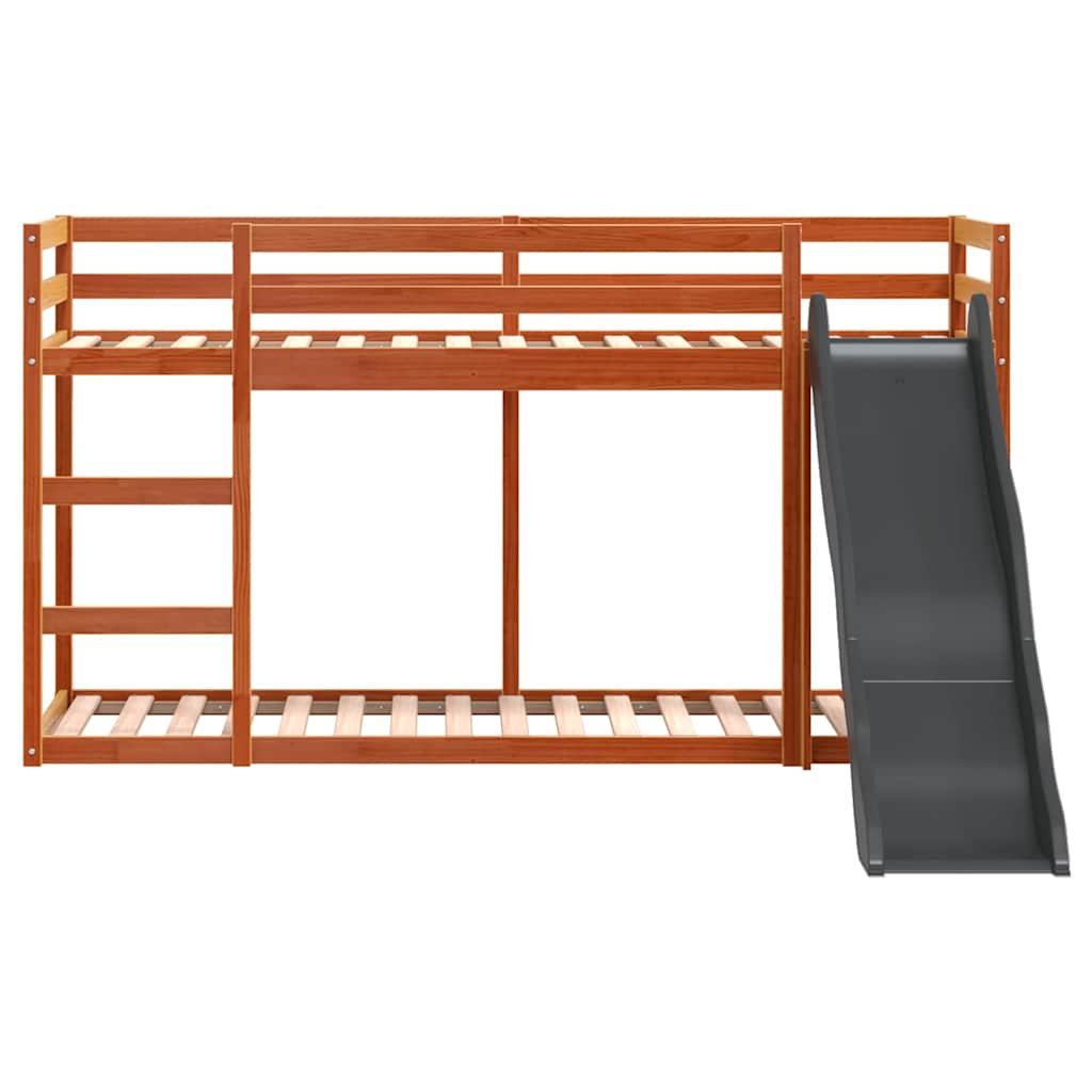 Lit superposé avec toboggan et échelle sans matelas 75x190 cm - XIOS