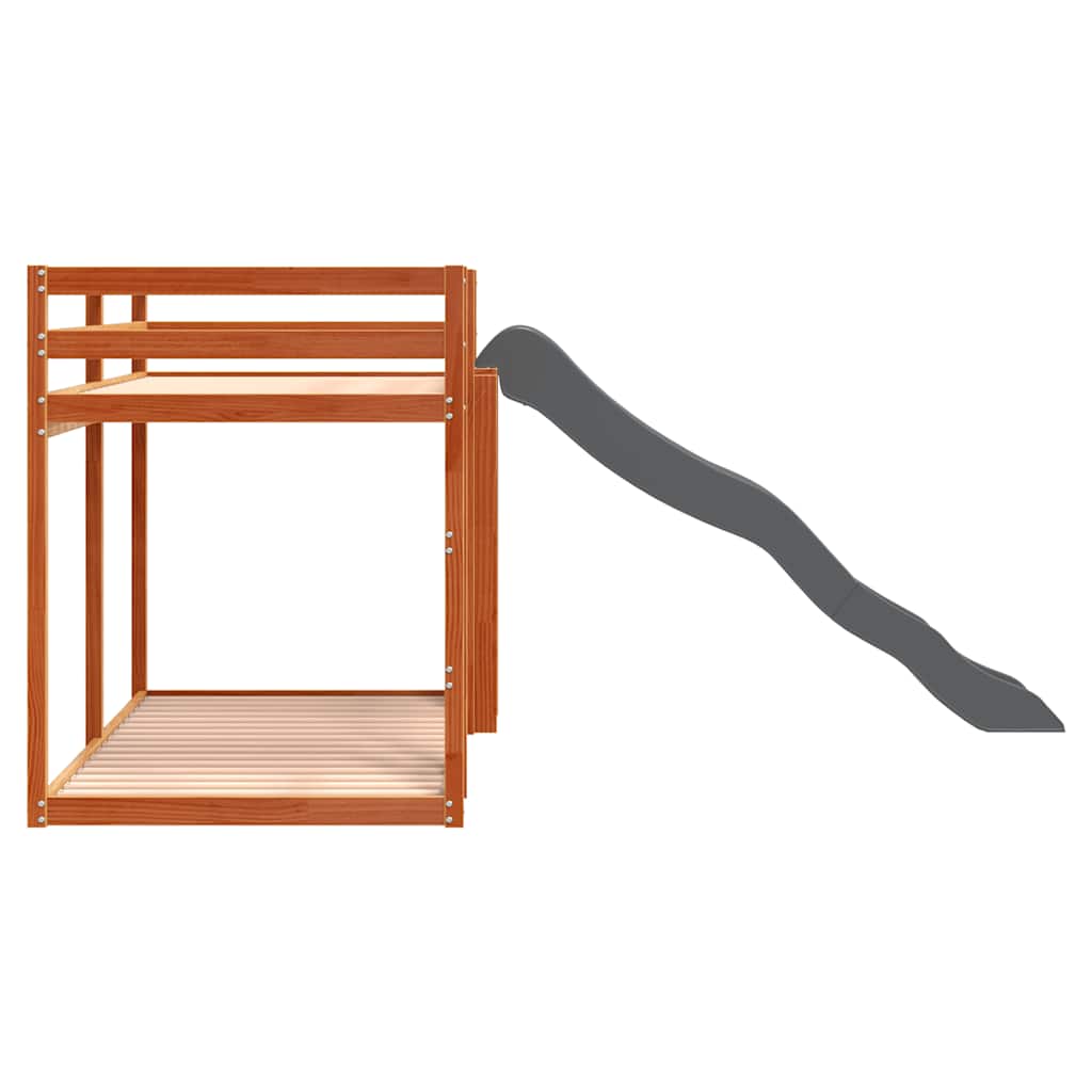 Lit superposé avec toboggan et échelle sans matelas 75x190 cm - XIOS