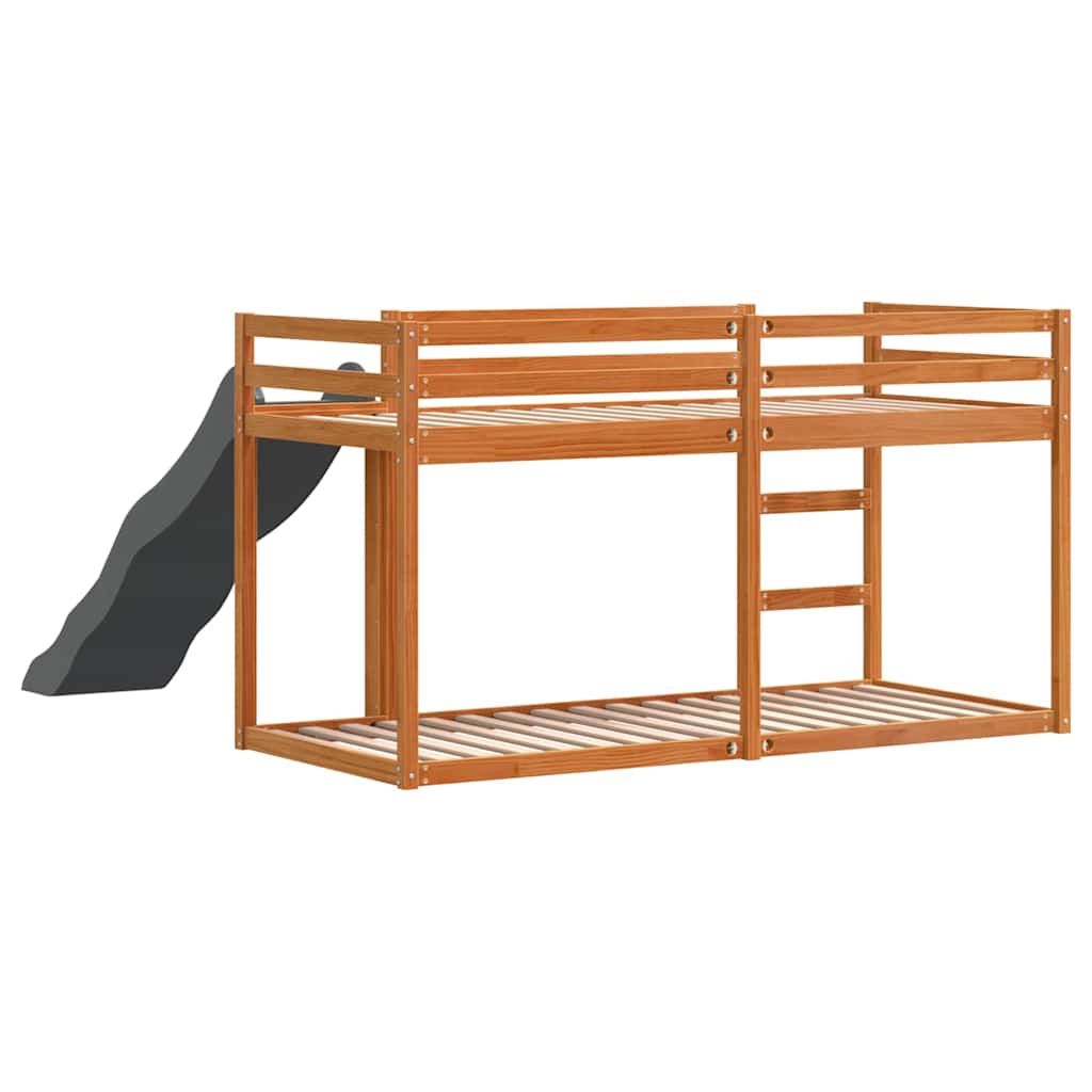 Lit superposé avec toboggan et échelle sans matelas 75x190 cm - XIOS