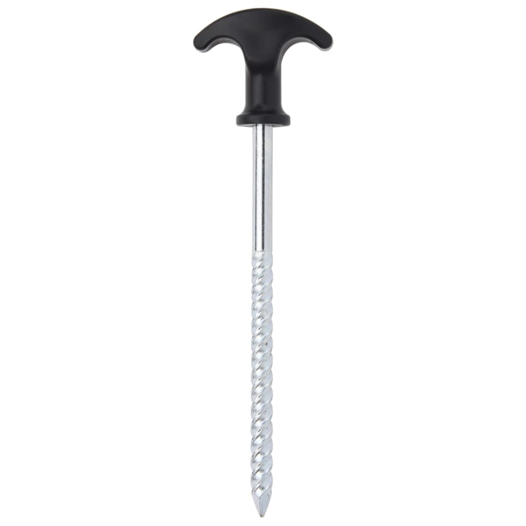 Piquets de tente 12 pcs 17 cm Ø7 mm acier galvanisé Accessoires de tente vidaXL