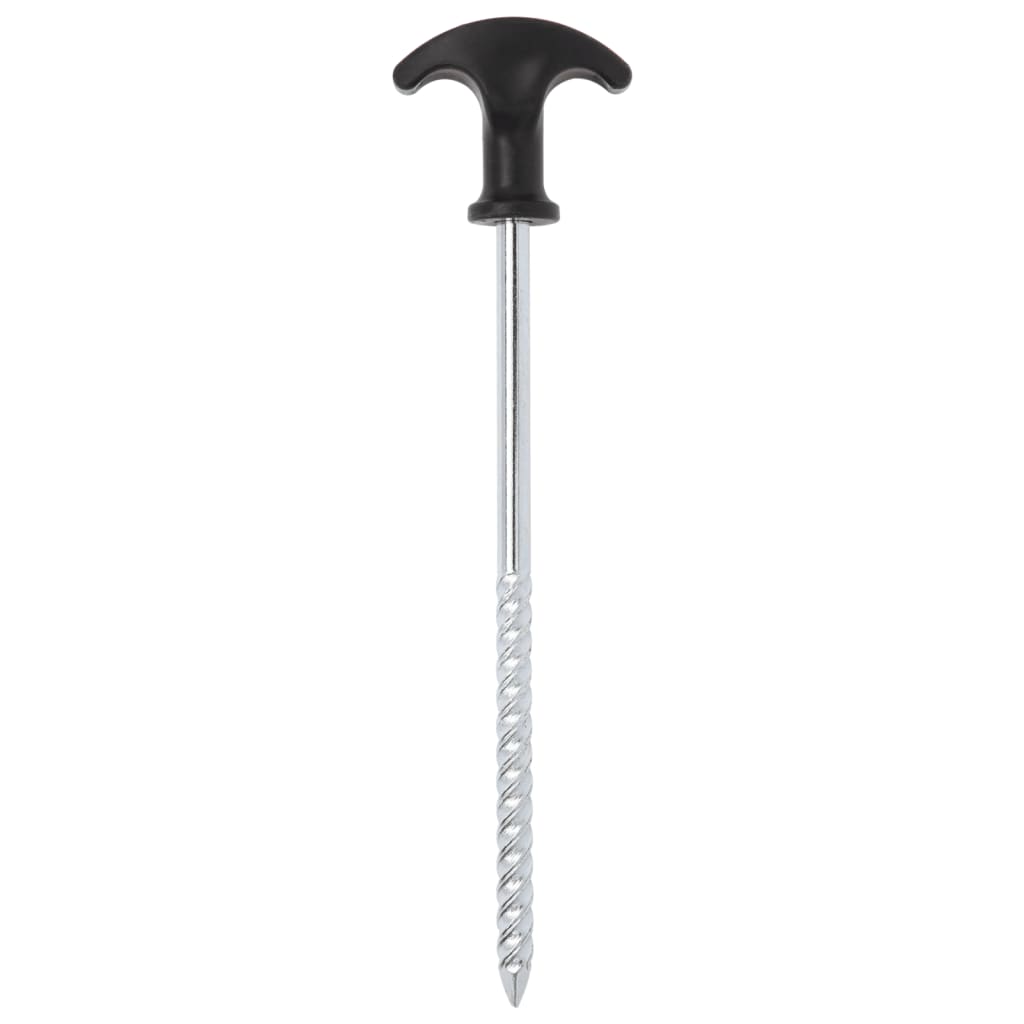 Piquets de tente 12 pcs 20 cm Ø7 mm acier galvanisé Accessoires de tente vidaXL