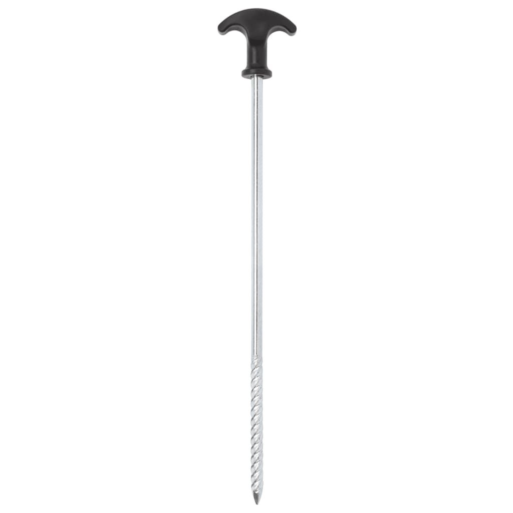 Piquets de tente 12 pcs 30 cm Ø7 mm acier galvanisé Accessoires de tente vidaXL