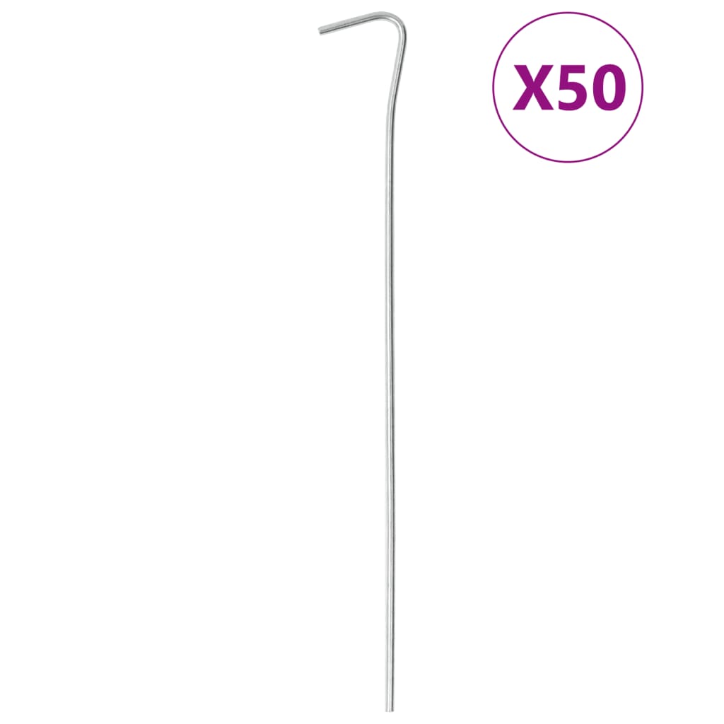 Piquets de tente 50 pcs 23 cm Ø3 mm acier galvanisé Accessoires de tente vidaXL