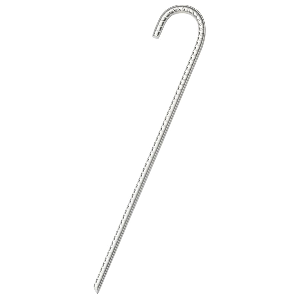 Piquets de tente 6 pcs 37 cm Ø10 mm acier galvanisé Accessoires de tente vidaXL