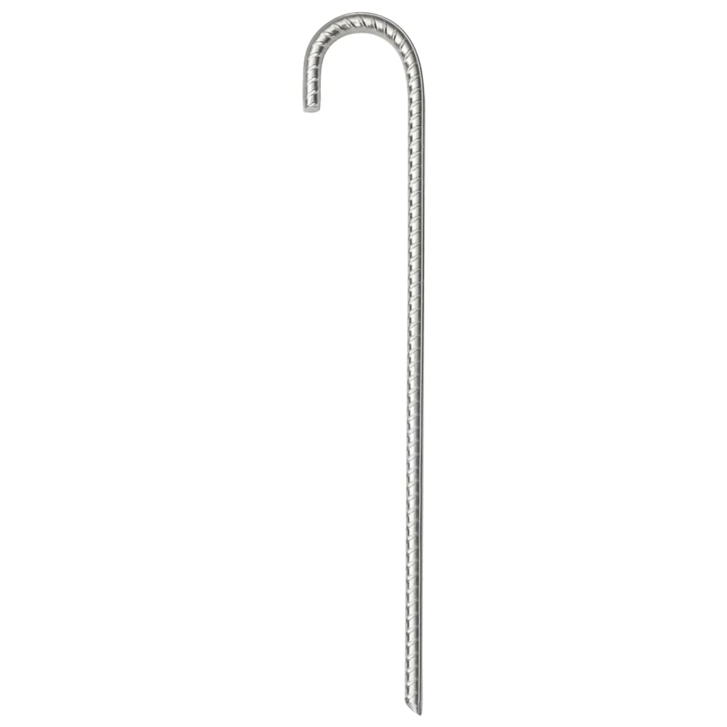 Piquets de tente 6 pcs 37 cm Ø10 mm acier galvanisé Accessoires de tente vidaXL