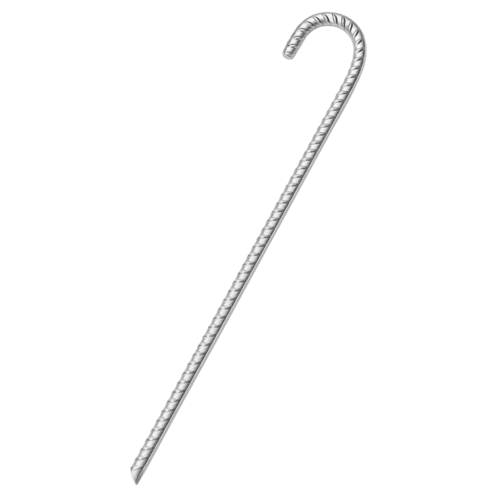 Piquets de tente 6 pcs 41,5 cm Ø12 mm acier galvanisé Accessoires de tente vidaXL