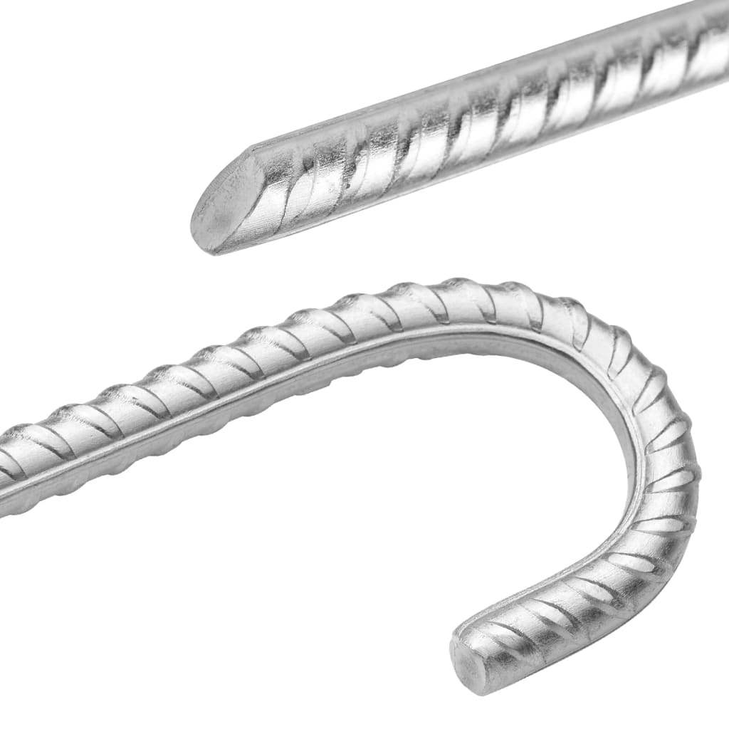 Piquets de tente 6 pcs 41,5 cm Ø12 mm acier galvanisé Accessoires de tente vidaXL