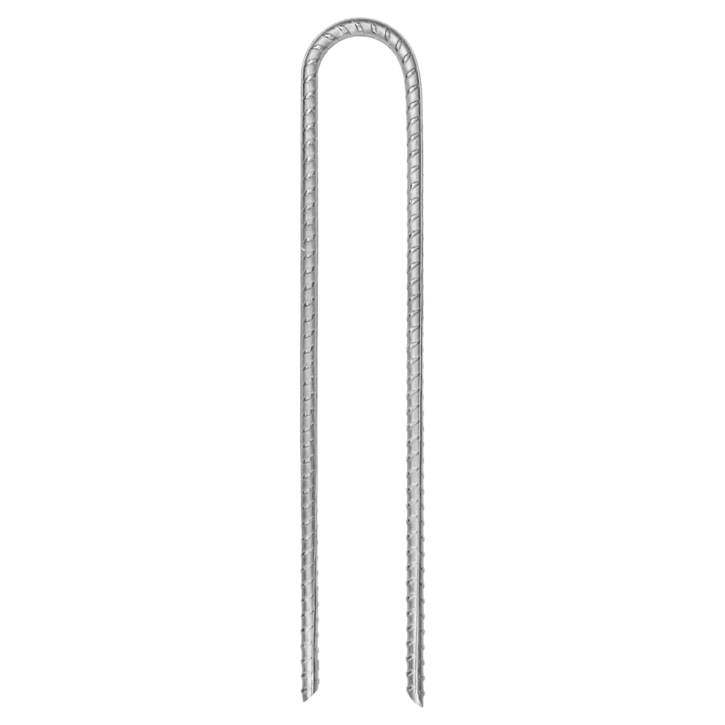 Piquets de tente 6 pcs en forme de U 30 cm Ø7mm acier galvanisé Accessoires de tente vidaXL