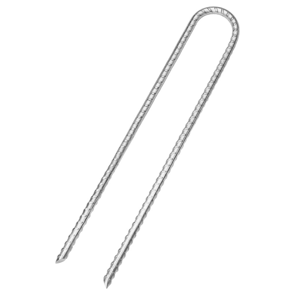 Piquets de tente 6 pcs en forme de U 30 cm Ø7mm acier galvanisé Accessoires de tente vidaXL