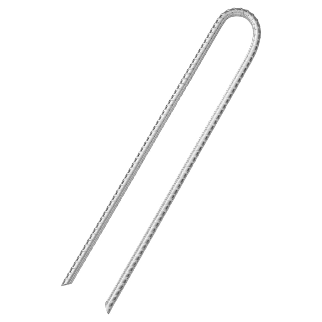 Piquets de tente 6pcs en forme de U 337cm Ø10mm acier galvanisé Accessoires de tente vidaXL