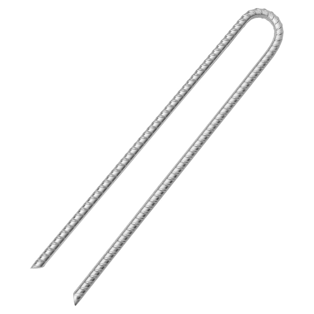 Piquets de tente 12pcs forme de U 41,5 cm Ø12mm acier galvanisé Accessoires de tente vidaXL