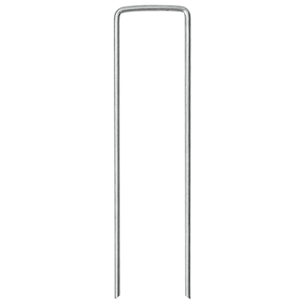 Piquets de sol en forme de U 25 pcs 15x3,5 cm acier galvanisé Accessoires de tente vidaXL