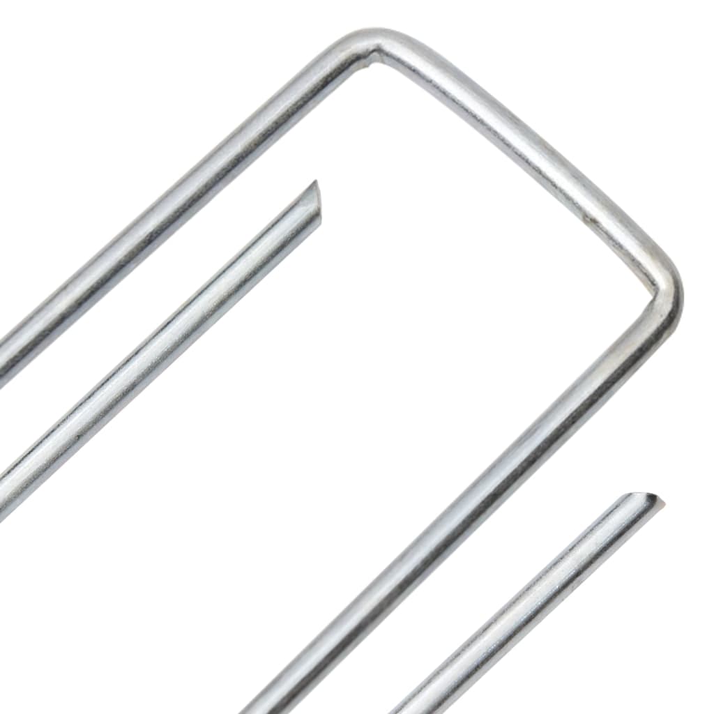 Piquets de sol en forme de U 25 pcs 15x3,5 cm acier galvanisé Accessoires de tente vidaXL