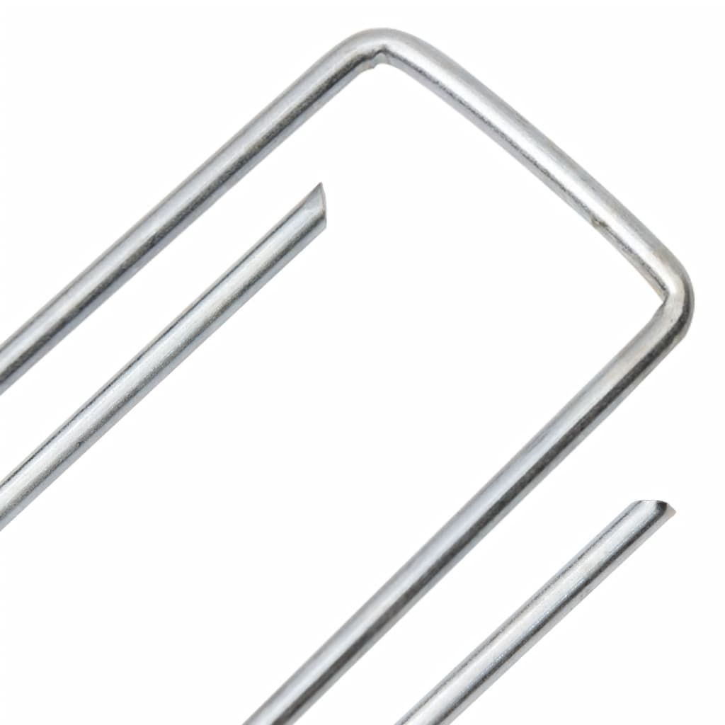 Piquets de sol en forme de U 50 pcs 15x3,5 cm acier galvanisé Accessoires de tente vidaXL