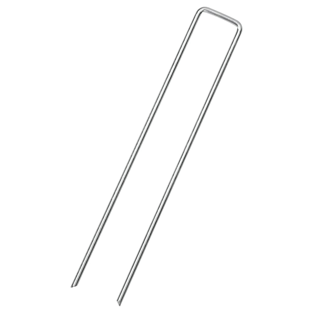 Piquets de sol en forme de U 25 pcs 20x4 cm acier galvanisé Accessoires de tente vidaXL