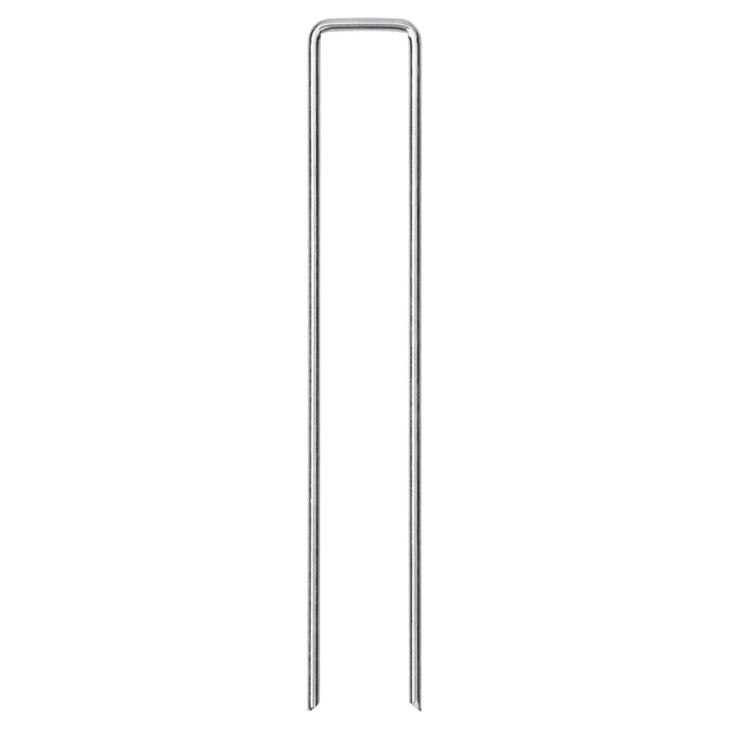 Piquets de sol en forme de U 25 pcs 20x4 cm acier galvanisé Accessoires de tente vidaXL