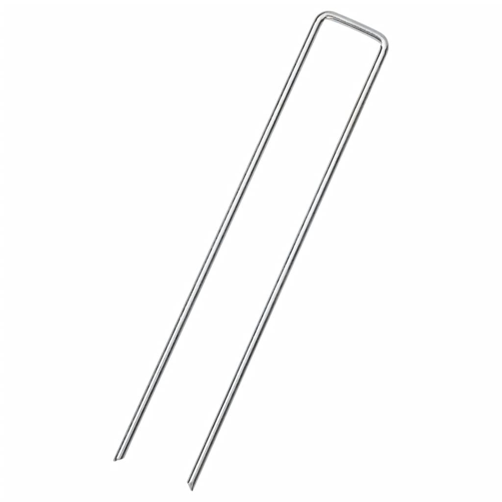 Piquets de sol en forme de U 50 pcs 20x4 cm acier galvanisé Accessoires de tente vidaXL
