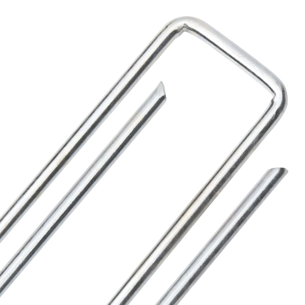 Piquets de sol en forme de U 50 pcs 20x4 cm acier galvanisé Accessoires de tente vidaXL