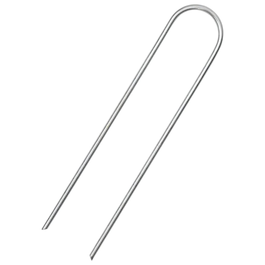 Piquets de sol en forme de U 25 pcs 15x3,5 cm acier galvanisé Accessoires de tente vidaXL