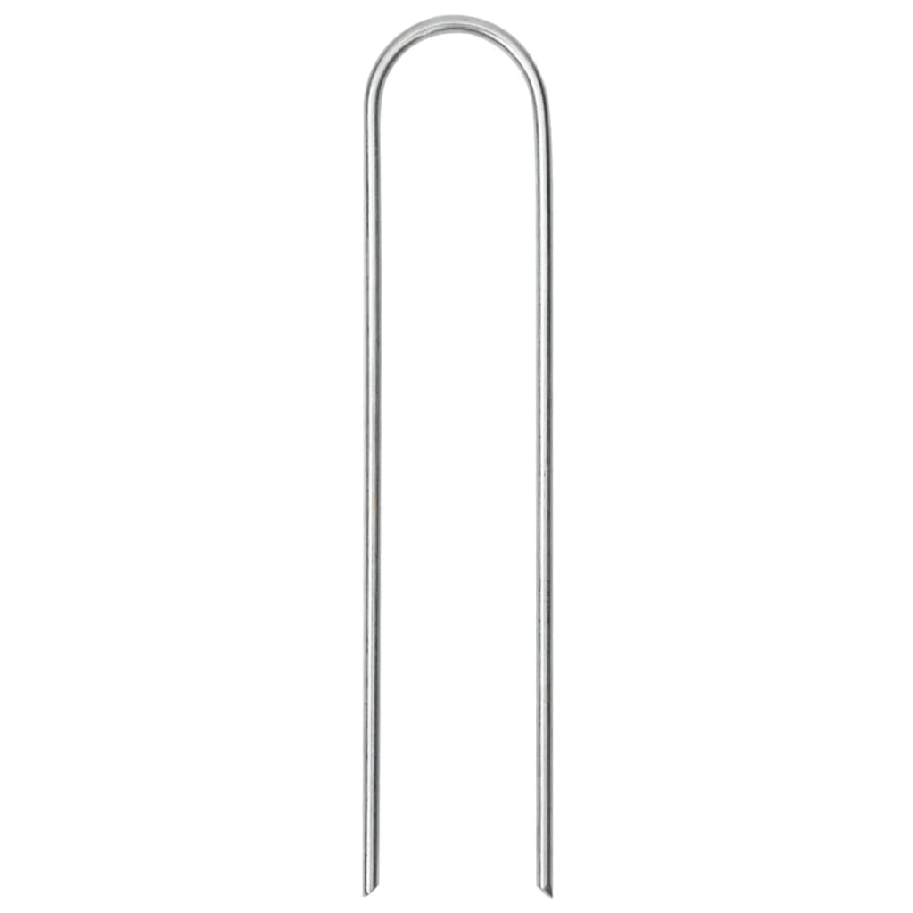 Piquets de sol en forme de U 25 pcs 15x3,5 cm acier galvanisé Accessoires de tente vidaXL