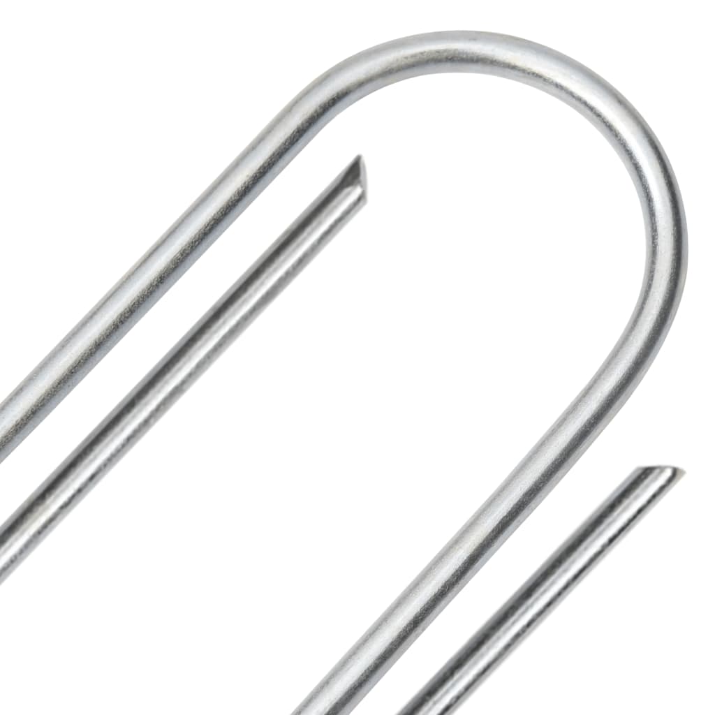 Piquets de sol en forme de U 25 pcs 15x3,5 cm acier galvanisé Accessoires de tente vidaXL