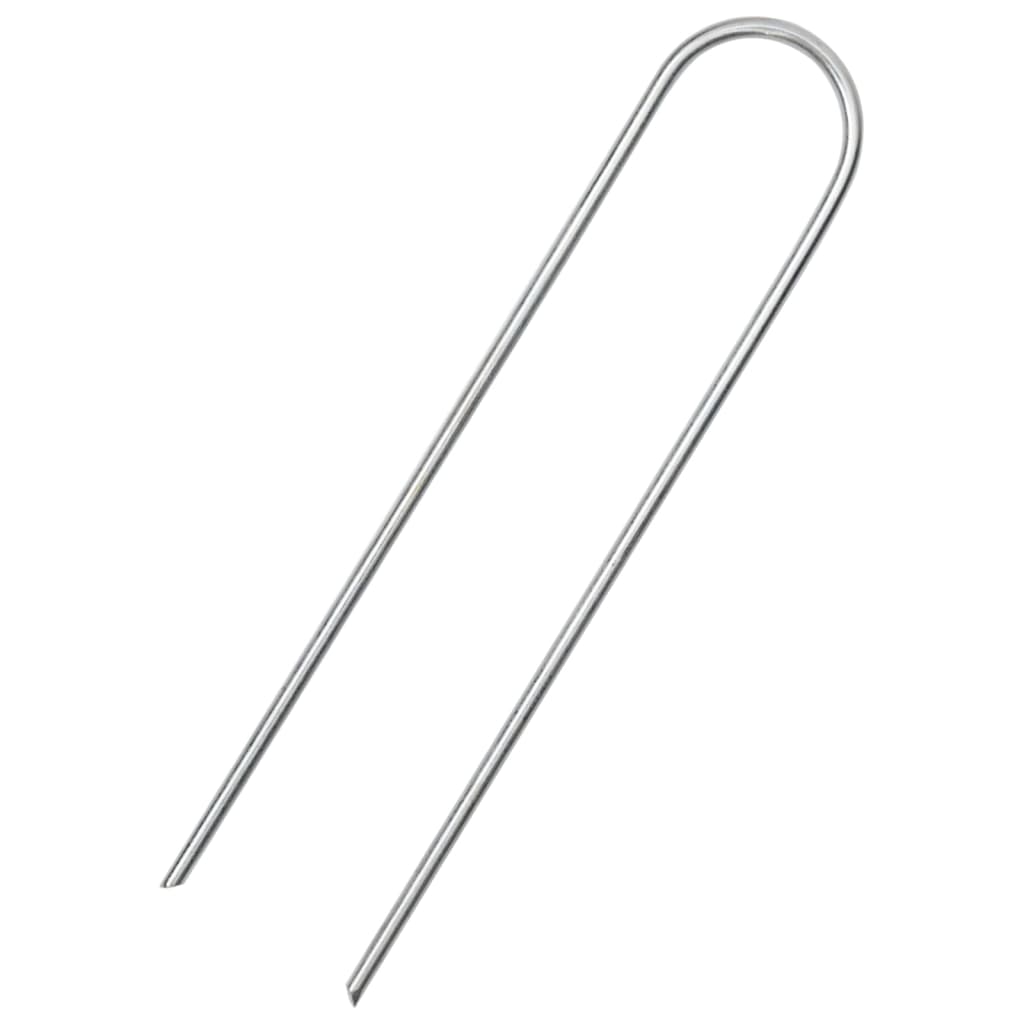 Piquets de sol en forme de U 50 pcs 15x3,5 cm acier galvanisé Accessoires de tente vidaXL