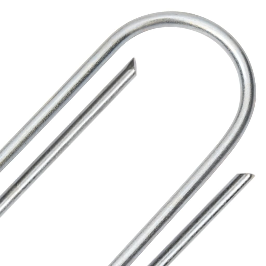 Piquets de sol en forme de U 50 pcs 15x3,5 cm acier galvanisé Accessoires de tente vidaXL