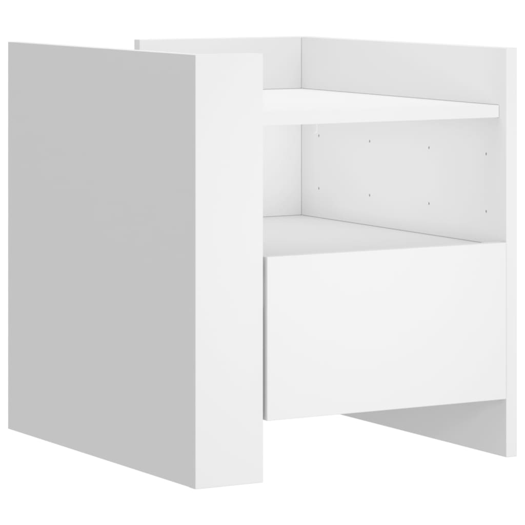 Table de chevet blanc 45x50x50 cm bois d’ingénierie - XIOS