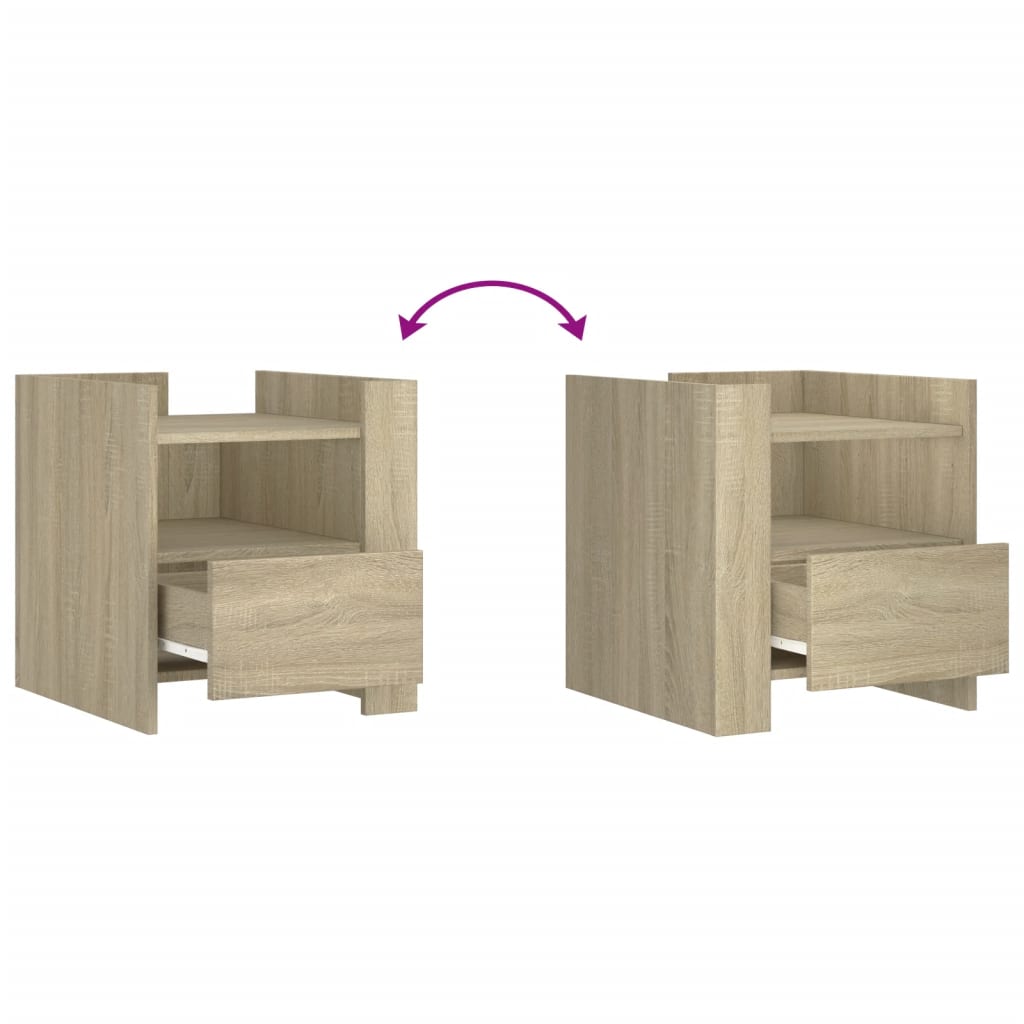 Table de chevet chêne sonoma 45x50x50 cm bois d’ingénierie - XIOS