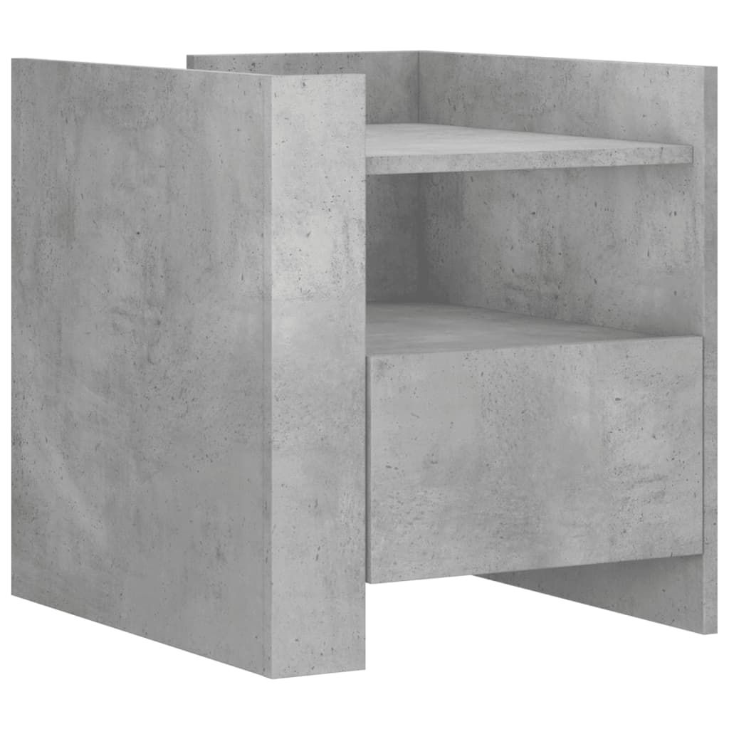 Table de chevet gris béton 45x50x50 cm bois d’ingénierie - XIOS