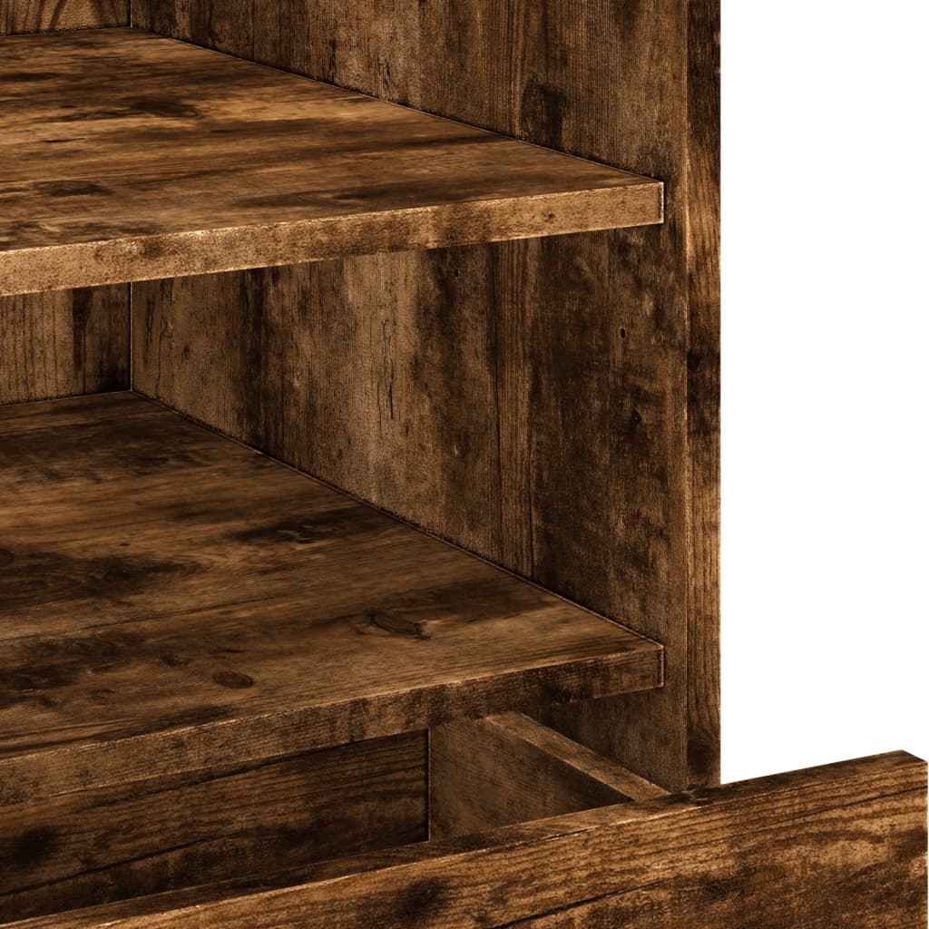 Table de chevet chêne fumé 45x50x50 cm bois d'ingénierie - XIOS