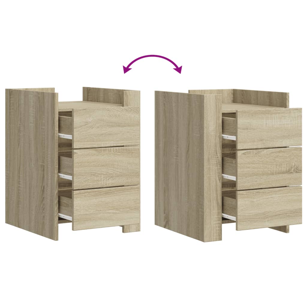 Table de chevet chêne sonoma 45x50x65 cm bois d’ingénierie - XIOS