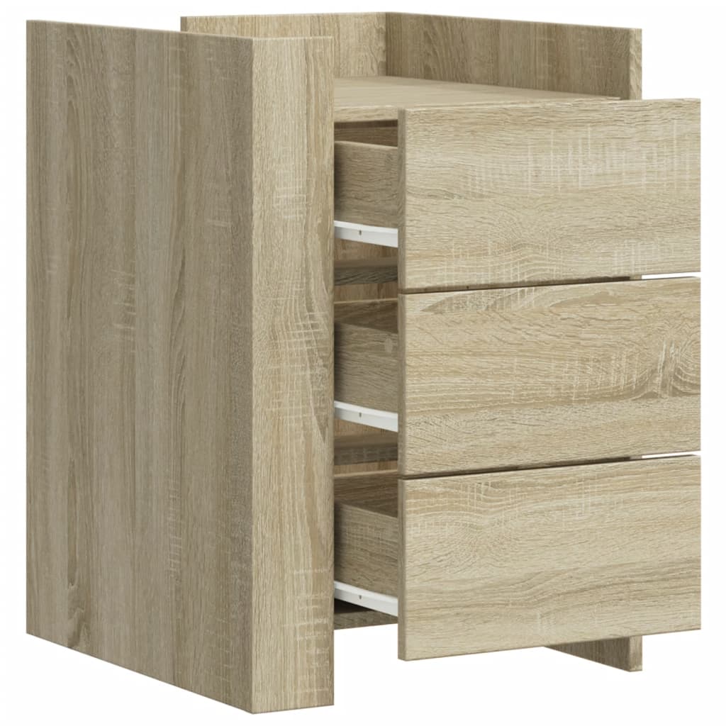 Table de chevet chêne sonoma 45x50x65 cm bois d’ingénierie - XIOS