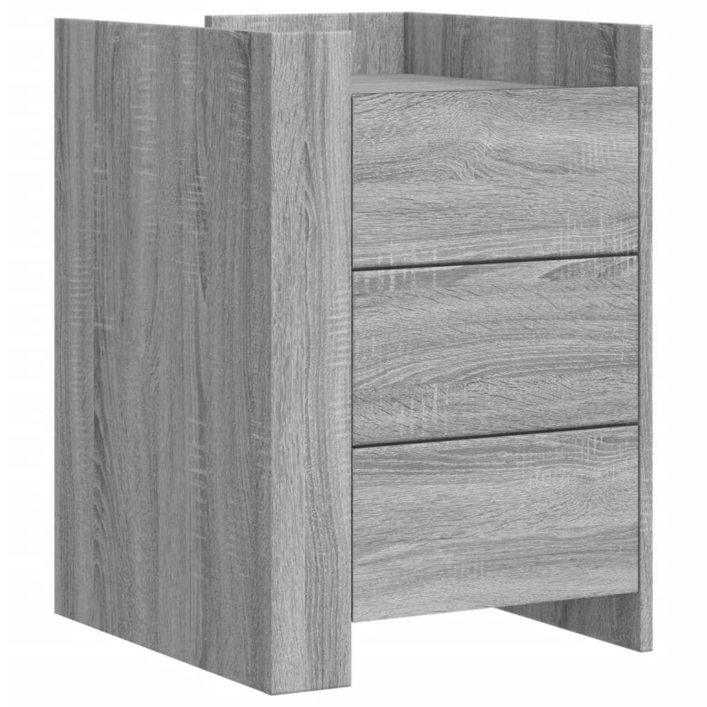 Table de chevet sonoma gris 45x50x65 cm bois d'ingénierie - XIOS