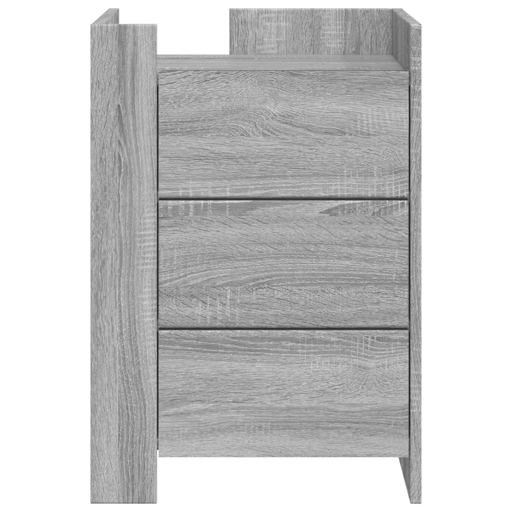 Table de chevet sonoma gris 45x50x65 cm bois d'ingénierie - XIOS