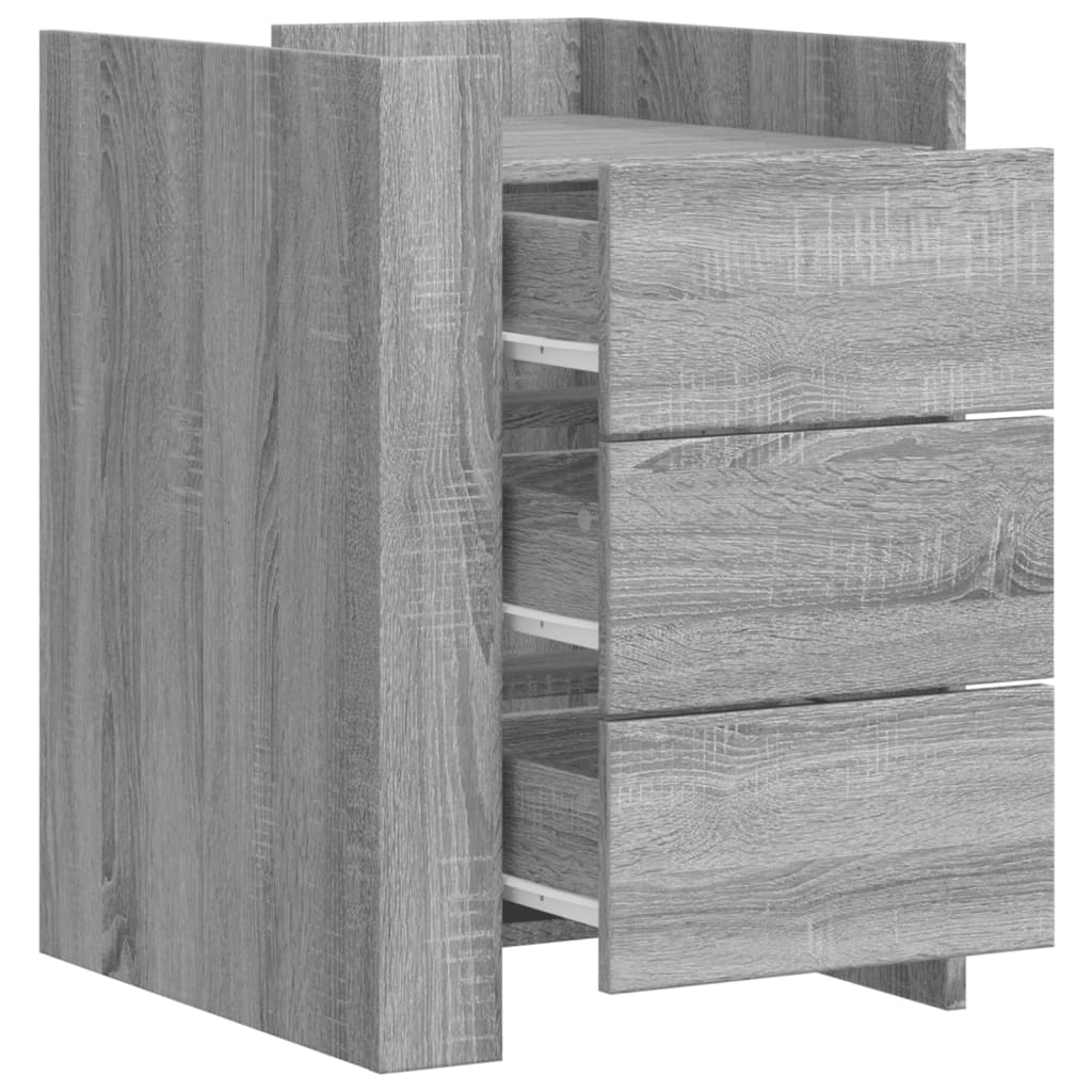 Table de chevet sonoma gris 45x50x65 cm bois d'ingénierie - XIOS