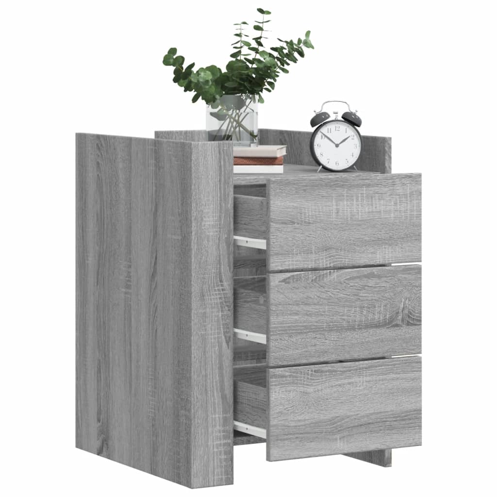 Table de chevet sonoma gris 45x50x65 cm bois d'ingénierie - XIOS