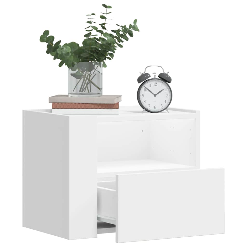 Tables de chevet murales 2 pcs blanc 45x30x35 cm