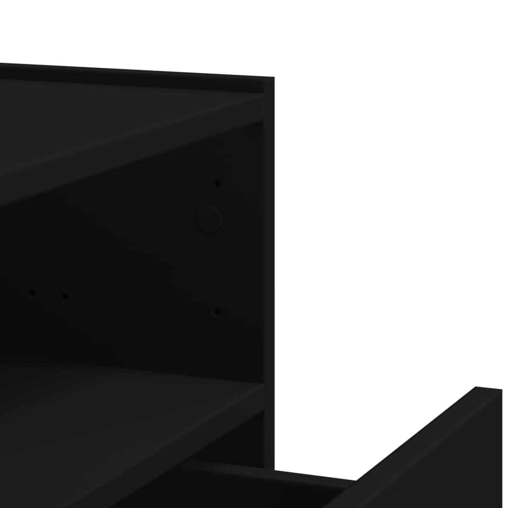Tables de chevet murales 2 pcs noir 45x30x35 cm - XIOS