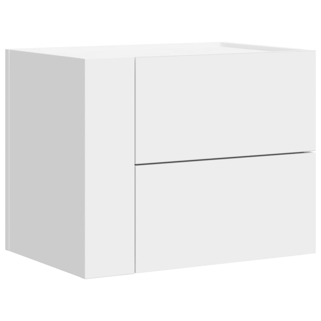 Table de chevet murale blanc 45x30x35 cm - XIOS