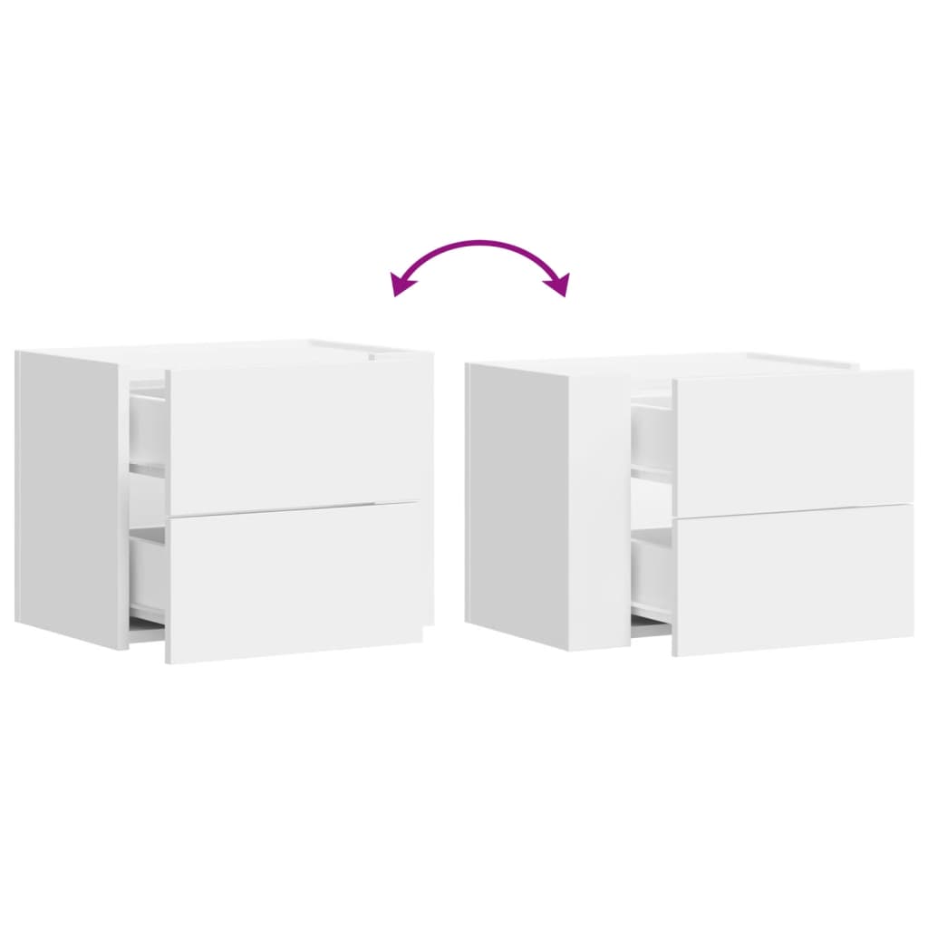 Tables de chevet murales 2 pcs blanc 45x30x35 cm - XIOS