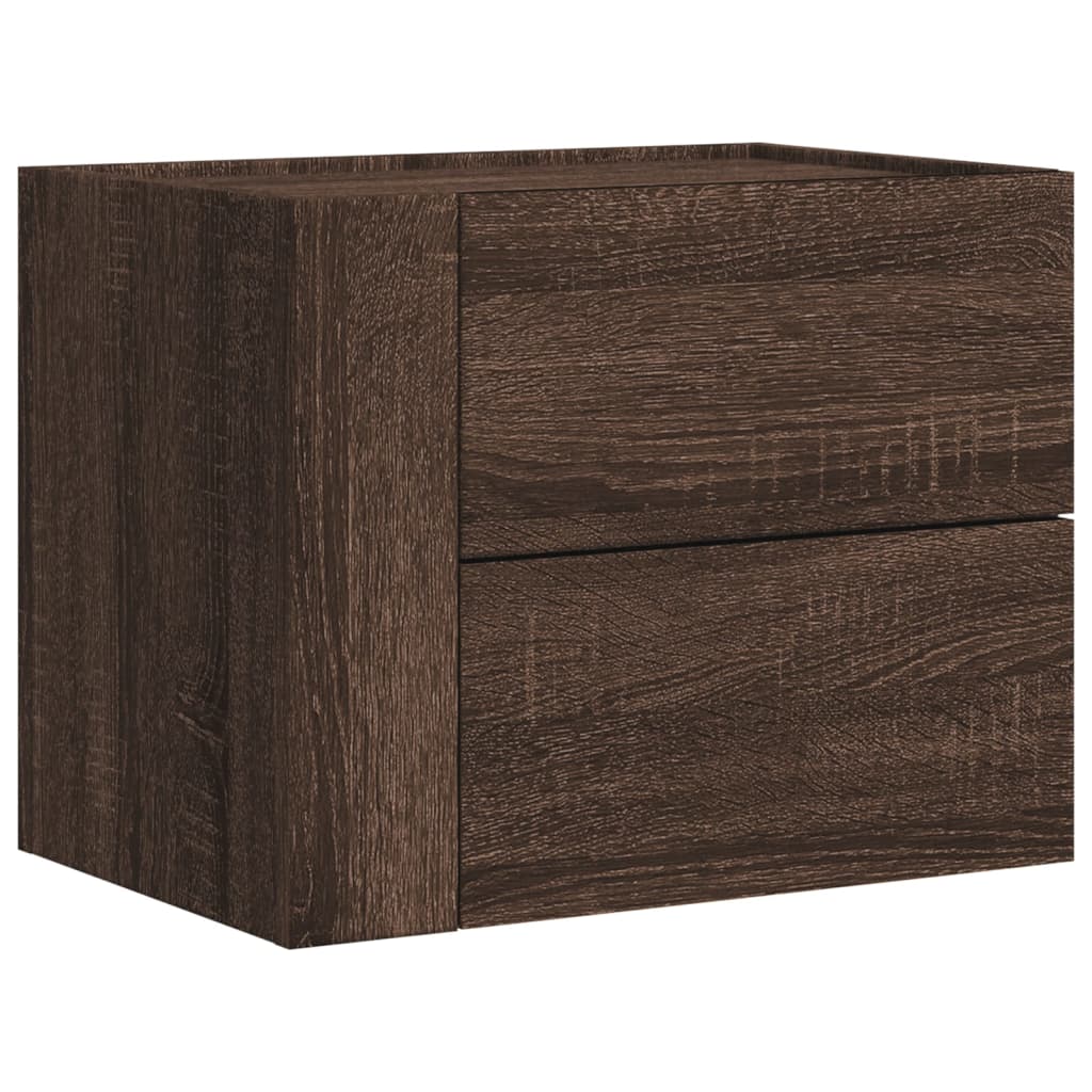 Tables de chevet murales 2 pcs chêne marron 45x30x35 cm - XIOS